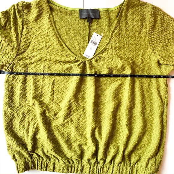 NWT anthropologie sidonie v-neck top green medium - Picture 8 of 9